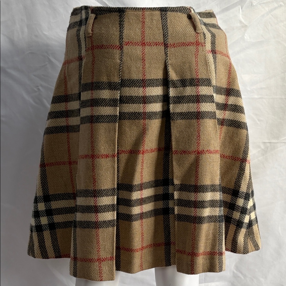 Burberry London Tan Plaid A-Line Skirt – Size US 6 - Picture 4 of 7
